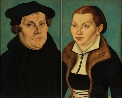 Double Portrait of Martin Luther and Katharina Bora by Lucas Cranach the Elder
